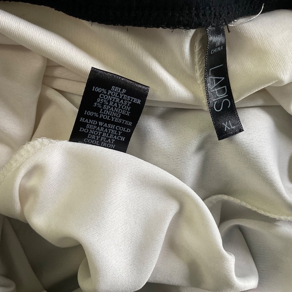 LAPIS Pleated Flare Skirt Size XL Geometric Print Lined Sheer Multi Colored - Picture 5 of 5